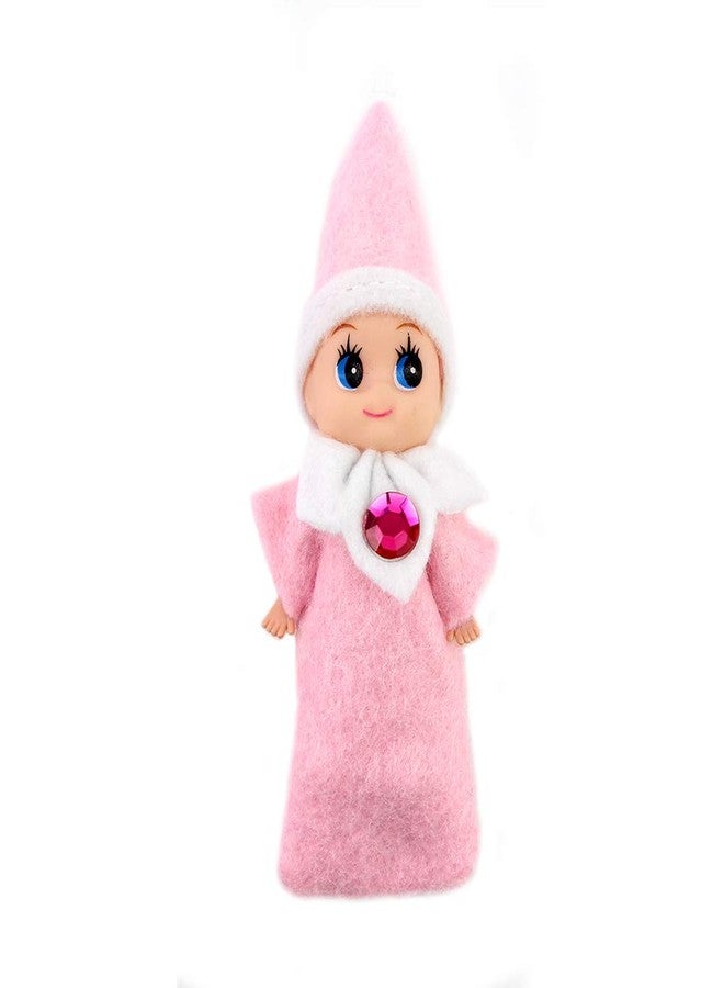WULEEUPER Tiny Baby Elf Doll | Christmas Miniature Elf Doll | Baby Elves Dolls Toys | Xmas Decoration Gift (Pink Girl) - Image 1